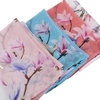 new korea style chiffon flower print scarf  head wrap hijab for women 0419043