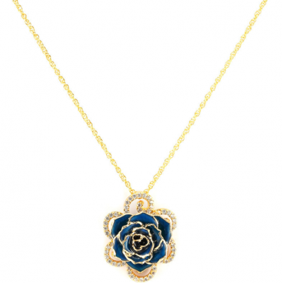 gold rose 24K dipped necklace pure handmade artware nice gift for vip client JEWELRY SHOP EXCLUSIVE GIFT