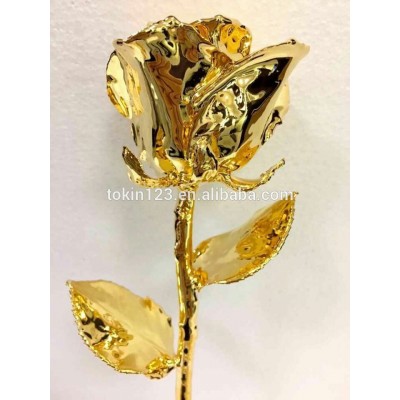 overall golden rose 24K dipped plating rose flower forever love best valentine's day gift