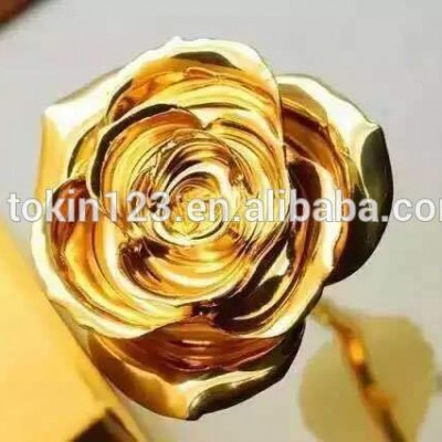 overall golden rose 24K dipped plating rose flower best valentine's day gift